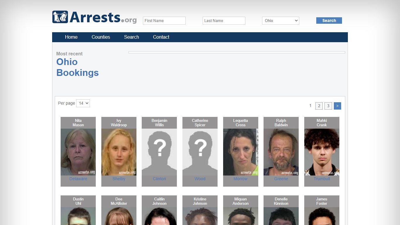 Ohio Arrests and Inmate Search